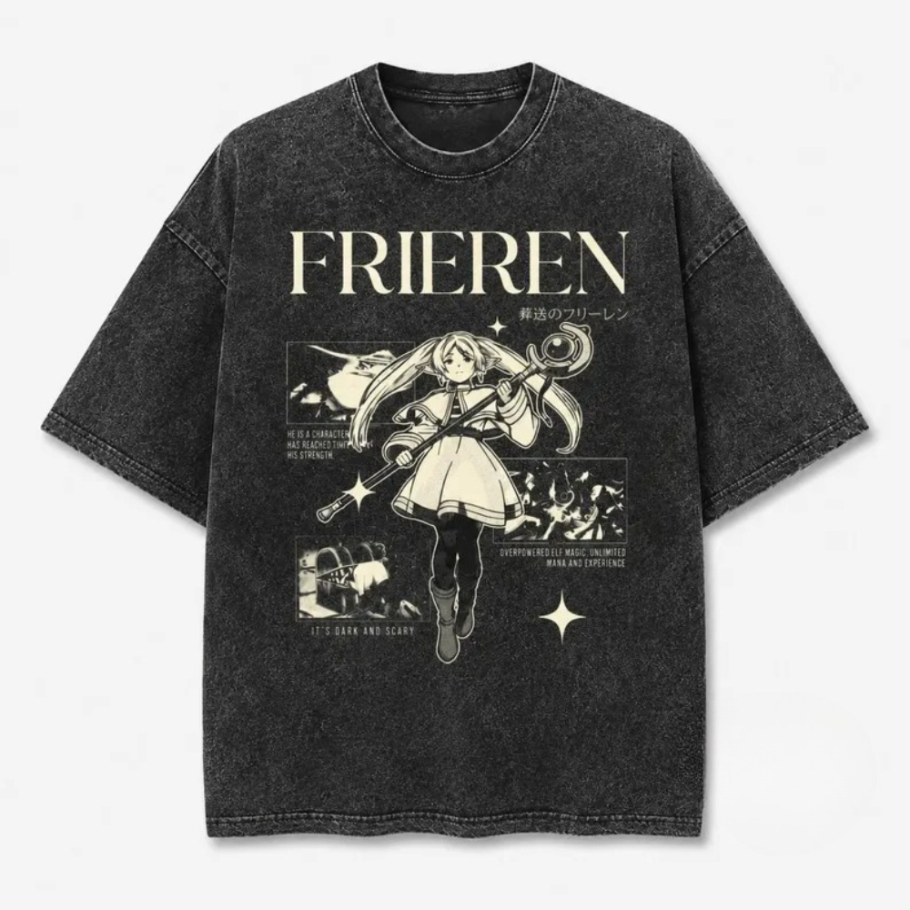 Vintage Frieren Anime Gift Aci - Acid Wash Vintage Graphic T Shirt review and price