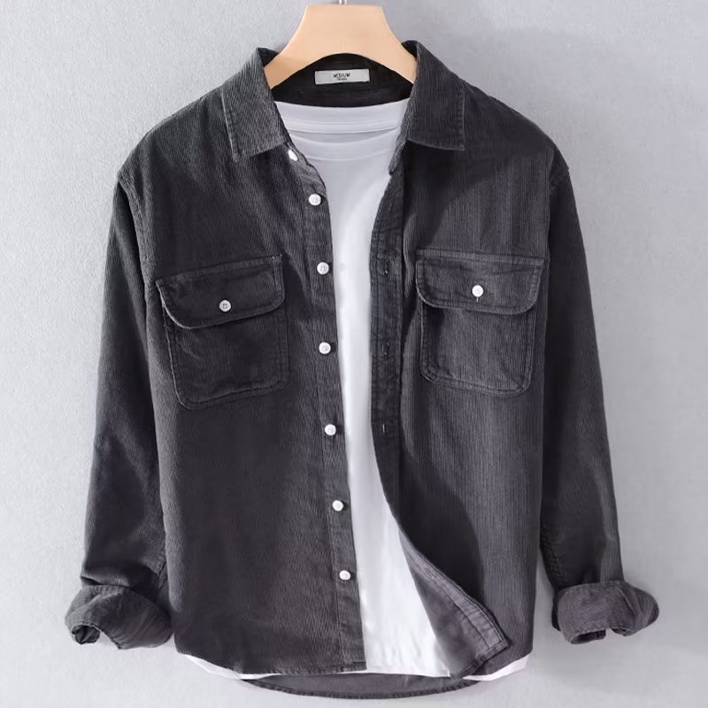 Men's Corduroy Shirt Solid Col - Corduroy Button Up Shirt Men review and price